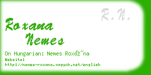 roxana nemes business card